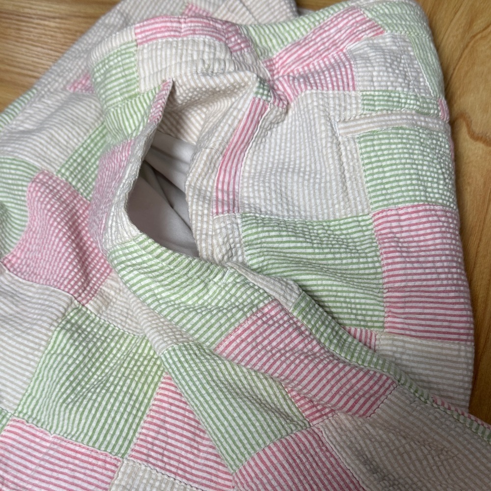 Izod golf  Patchwork Mini Skirt size6 cotton pastel wafle fábric atletic pockets - Picture 5 of 11